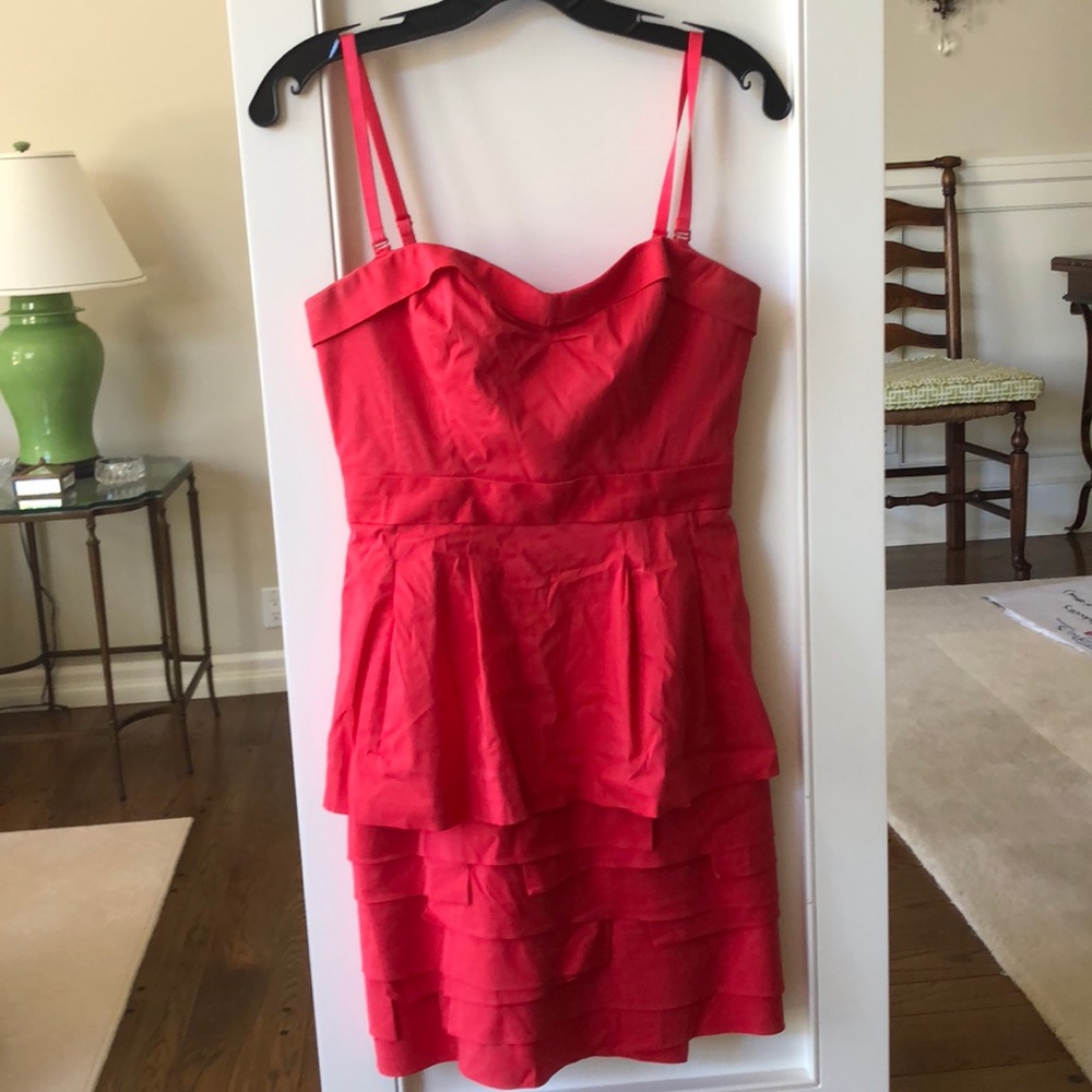 BCBG strapless ruffled dress